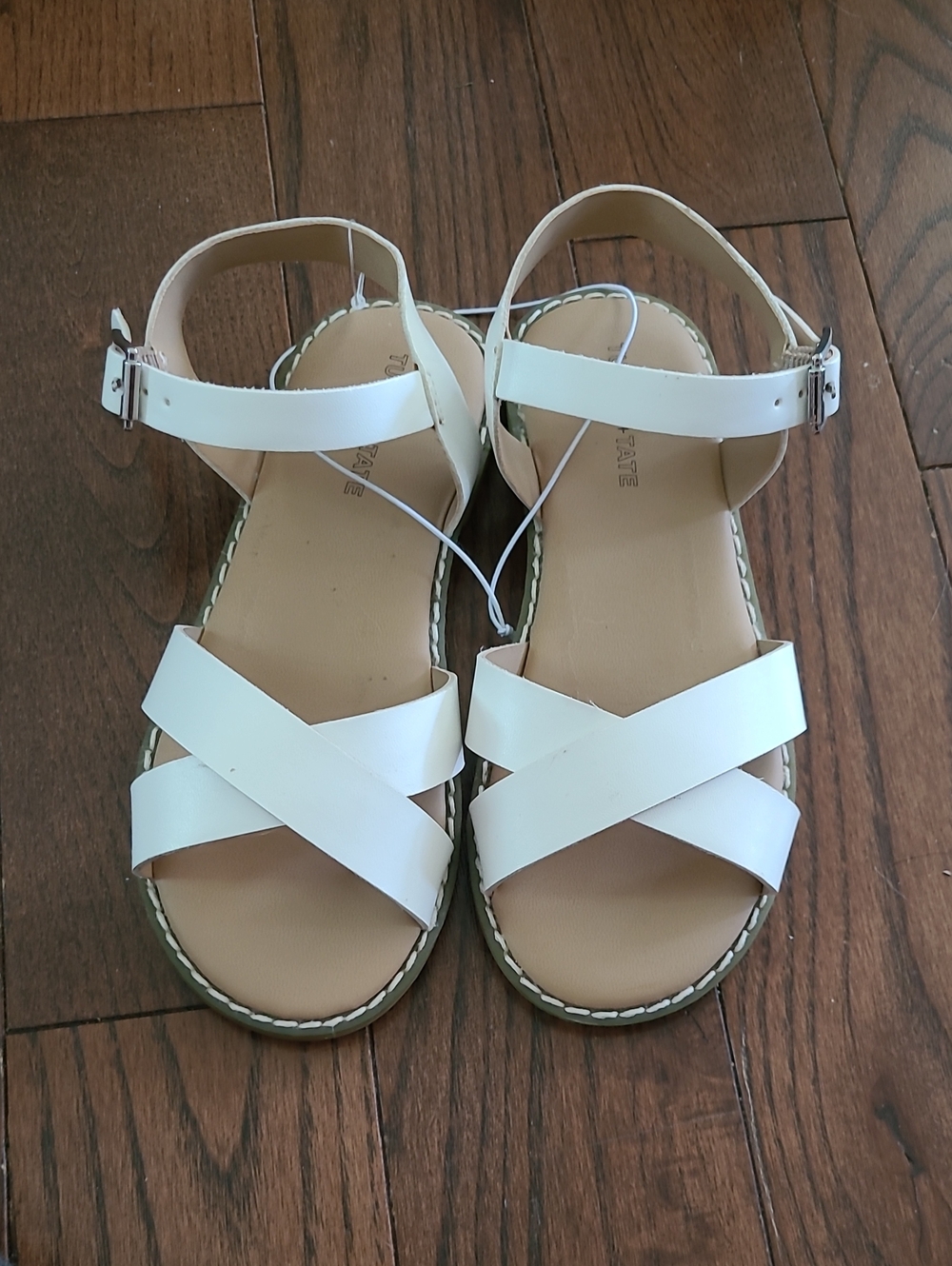 New Tucker + Tate Tarya White Strappy Little Girls Sandals size 12
